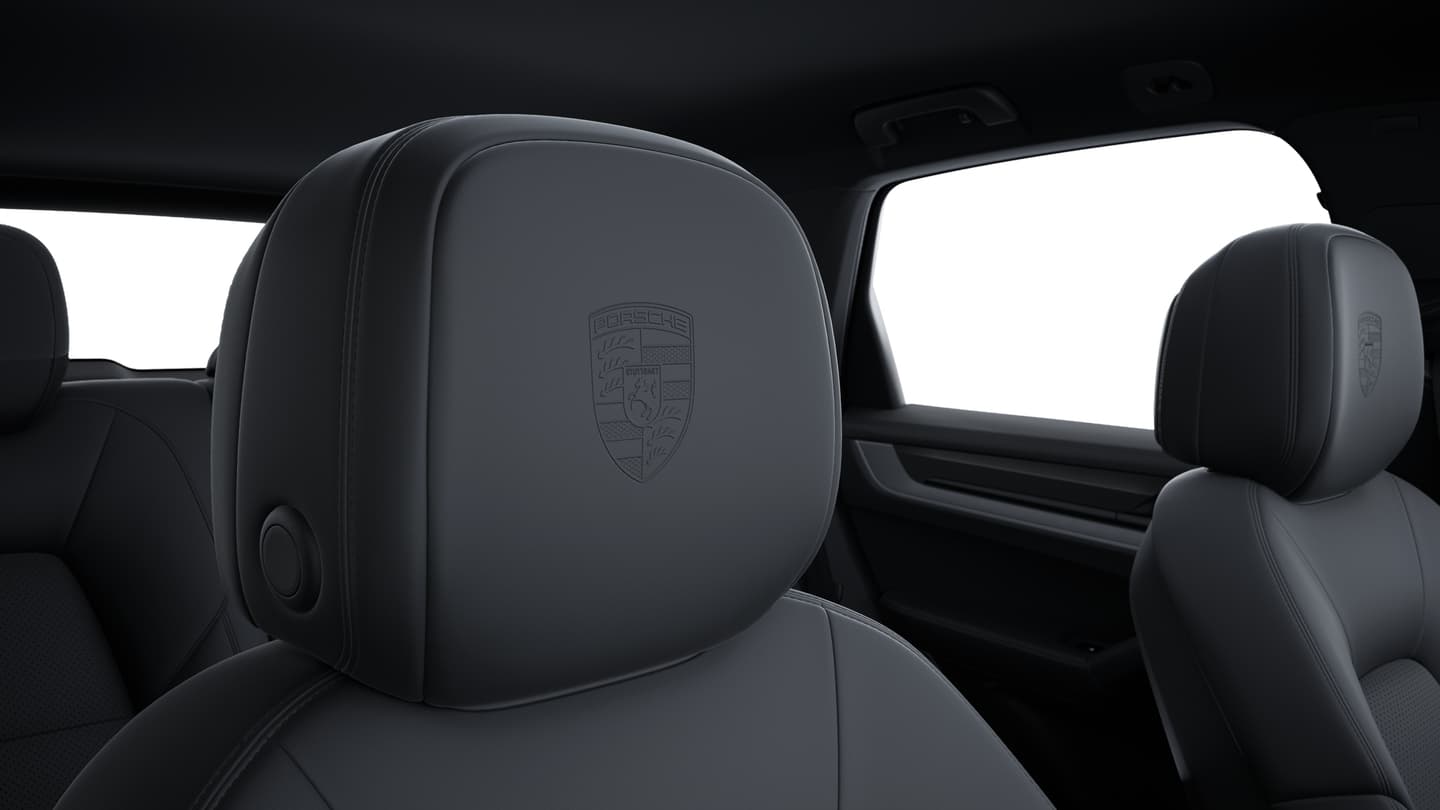 Porsche Wappen auf Kopfstützen