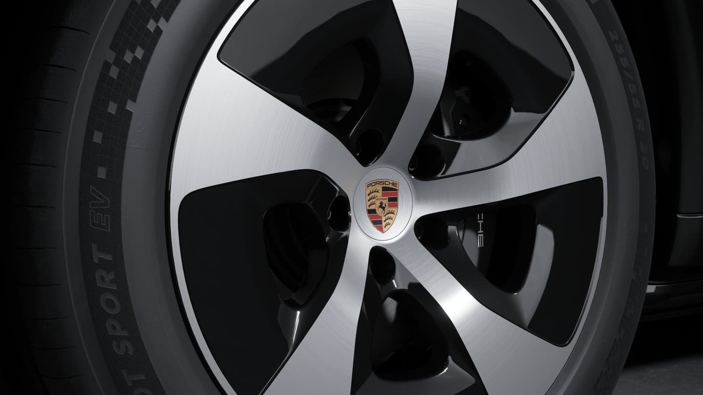 Radnabenabdeckungen mit farbigem Porsche Wappen