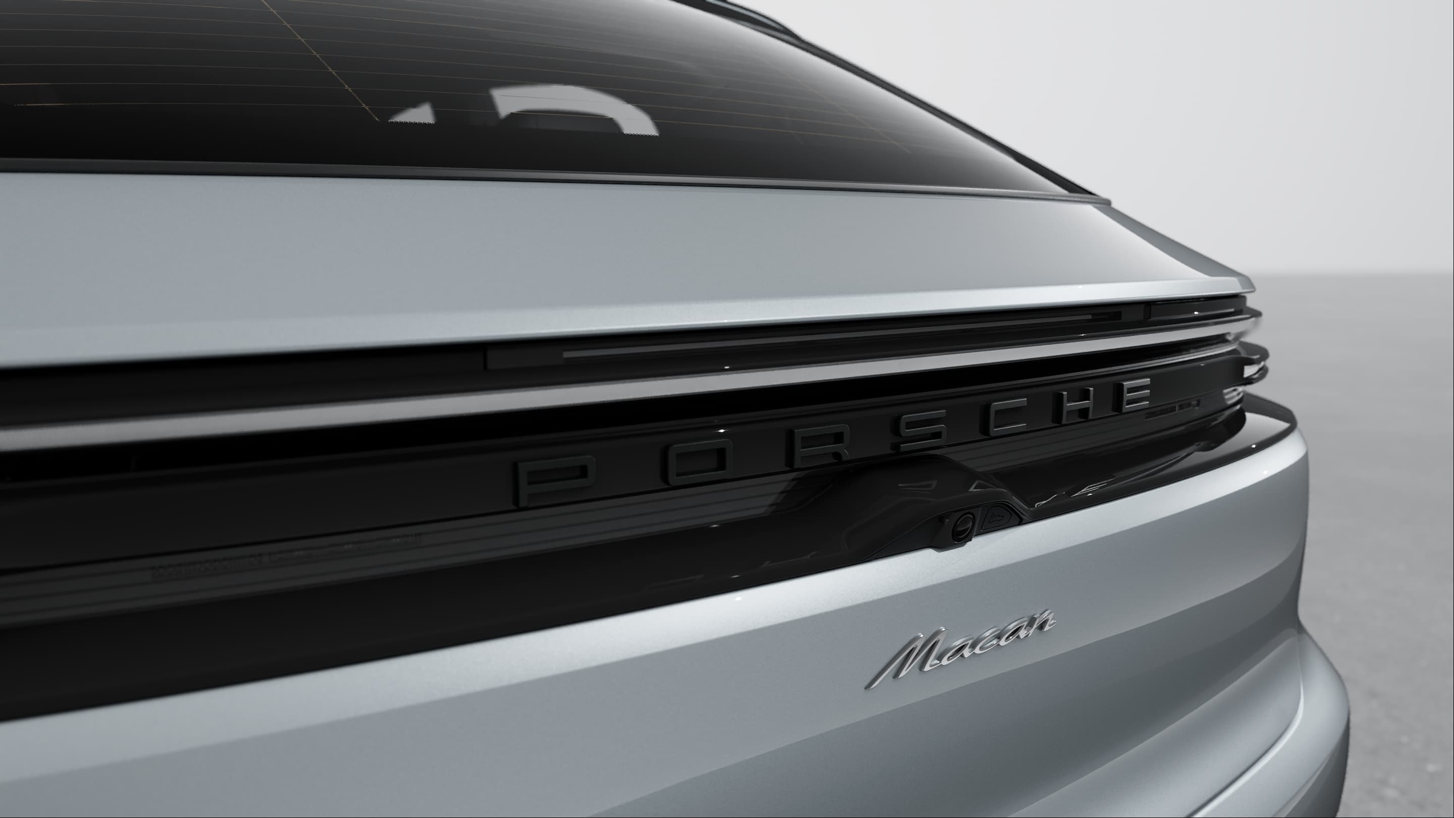 "PORSCHE" Schriftzug lackiert in Schwarz (matt)